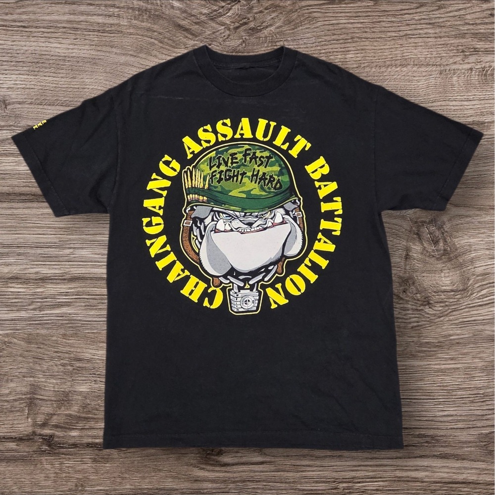 WWE John Cena Chain Gang Assault Battalion T-Shirt Men M Black Regret Nothing